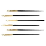 JOINPAYA 6 Stück Metall Federhalter Kalligrafie für Anfänger und Profis Goldener Dip Stift mit Verschleißfester Spitze Präzise Schreib und Zeichenfeder für Malen Skizzieren und Signieren