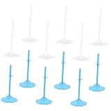 LRXIYODE 24 Stück Teiliges Puppenständer Transparente und Blaue Doll Support Racks Stabile Figurenhalter für Puppen Leicht Tragbar für Puppenhaus und Geschenkideen