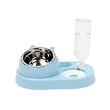 Automatische Futternapf für Hunde, Teller für Futter und Wasser für Katzen, Set aus Wassernapf und Haustierfutter 2 in 1 - Trinkbrunnen für Haustiere Gravity mit Futternapf für can