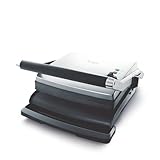 Sage - The Adjusta Grill & Press - 2200 W Kontaktgrill mit Abtropfschale und verstellbaren Füßen - Elektrogrill für Paninis, Sandwiches und Vieles Mehr - Gebürsteter Edelstahl