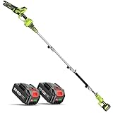 Supstable 8 Zoll Akku Hochentaster, Mini Kettensäge mit Akku 4.0Ah Batterie