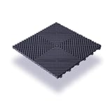 Floor Brothers Klickfliesen für Werkstatt Garage Messen Halle Showroom | Bodenfliesen in 39,5x39,5cm (Anthrazit)