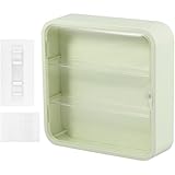 Vitrine für Figuren mit Magnetischer Tür 30x30x8cm Wandvitrine Hängend 3 Ebenen Sammlervitrine Schaukasten Vitrine für Wand Schaukasten Vitrine für Miniaturen Mikromodelle Actionfiguren (Grün)