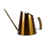 Edelstahl-Gießkanne, Vintage-Stil, nordischer Stil, Langer uf, Wasserkanne für saftige Bonsai-Gartenblumen, 1,5 l Fassungsvermögen, goldfarben