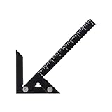 Schwarzer Streichmaß, Anreißlehre, Lineal zum Zeichnen von Mittellinien in der Holzbearbeitung, 45-Grad-Winkelmarkierung für den Möbelbau, Heimwerkerprojekte