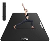 XXL Yoga Mat, Extra Large Wide Yoga Mat, Sports Mat, Fitness Mat, Non-Slip, 198 cm x 137 cm x 6 mm Thick, Ultra Durable, Gymnastics Mat for Pilates, Gym, Home, Workout