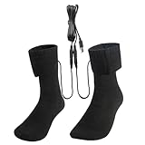 Winter USB beheizte Socken - schnelles Erwärmen thermischer Schuhe, kaltes Wetter im Freien | Atmungsaktive Lange elektrische Socken Wandern, Reisen, Gehen, Schneeaktivitäten, gemütlicher Komfort