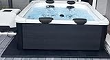 Premium PRO Design Energiespar Whirlpool Unterlage (4cm Dicke) - Thermoisolierung & Kälteschutz - Isoliermatte für aufblasbare Whirlpools (Carbon Black, 204cmx204cm für Feste Außenwände)