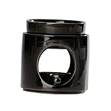FytStycale Duftlampe Aromalampe Wachswärmer Und Duftstövchen Aus mit Doppelter Funktionalität für Ätherische Öle Und Duftwachs für Schlafzimmer Und S, Schwarz