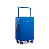 TUPLUS Koffer Trolley ABS Reisekoffer mit 4 Rollen Handgepäck Hartschale Rollkoffer Mittelgroß, Balance Serie(66,5cm-62L,Blau)