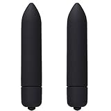 2 Stück Mini Bullet Vibrator Massagegerät Powerful Bullet Kugel Vibrator Klitoris Stimulator with 10 vibration speeds Vibrating Sexspielzeug Dildo für Männer and Frauen (2 Stück, Schwarz)