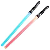 Lawnrden Modi Light Up Light Sabre, Lichtschwert 2pcs 7 Farben Veränderliche Sabres für Kinder Safe und lustige Lichtschwert -Schwerter Geschenke für Partydekorationen, nicht mit Batterie einbeziehen