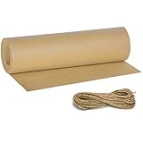 30cm*30m Braun Packpapier Verpackungspapier Natürliches Recyclingpapier mit 20M Schnur Für Geschenkverpackungen, Bastelarbeiten, Diy Produktion, Dekoration, Etc.