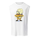 2025 Oktoberfest Sommer Neue Herren Tank Top Cartoon Cute Beer Festival Print Schulter Atmungsaktiv Bequem Casual Style Fitted Shirt, weiß, XL