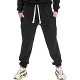 Herren-Jogginghose, schmale Passform, einfarbig, für Herbst und Winter, warme Fleece-Hose, lockere Passform, legere Passform, Cargohose, Strand-Walking, Laufen, Sweathose, perfekt zum Wandern, Reisen