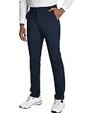 Pioneer Camp Herren Golfhose Stretch Atmungsaktiv Elastischer Bund Lang Golf Pants mit Funktionelle Taschen Dunkelblue Navy Größe:34