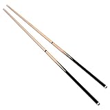 Nexos Trading 2er Set Queues für Billard Snooker Pool aus Holz je 2 teilig ca. 146cm (57 Zoll) mit Gummipuffer und Klebeleder Ø 12mm