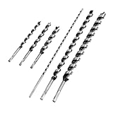 Yardenfun 6 Stück Holzspiralbohrer Lang mit Sechskantgriff Hartholz Bohrer für Möbelbearbeitung Selbstbohrend Geeignet für Hand und Elektrowerkzeuge