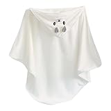 Huamengyuan Babyhandtuch mit Kapuze Weich Baby Badetücher Handtuch Kapuze Badetuch Baby Super Saugfähig Bademantel Weiche Kaputzenhandtüche Badezubehör für Neugeborene Baby Geschenk Weiß