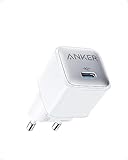 Anker Nano USB-C Ladegerät 20W, PIQ 3.0 Kompaktes strapazier fähiges Schnellladegerät, Nano Pro Netzteil, Kompatibel mit iPhone 15/14/13/12 Serie, Pixel 4 / 3, iPad / iPad mini (Ohne Ladekabel)