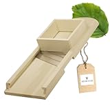 HOFMEISTER® Krauthobel, 65 cm, sicheres Schneiden von Krautköpfen & Gemüse dank beweglichem Schlitten, Gemüsehobel für Sauerkraut, Rotkraut & Krautsalat, Buchen-Holz