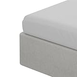Bettlaken Betttuch Bettwaren Spannbettlaken LAUKO grau 90x200cm Baumwolle HOMLA