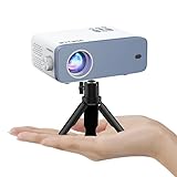 Mini Beamer, VOPLLS 18000L Full HD 1080P Unterstützt, Tragbar Video Projektor mit 50% Zoom, Heimkino Beamer für Handy Phone, Tablet/Laptop/PC/TV-Box