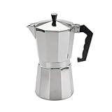 cilio Espressokocher Classico für 3 Tassen | Höhe: 16 cm | Ø: 8,5 cm | Aluminium-Gehäuse | Silber | Espresso Kocher mit Planboden | für Reisen oder Camping | Camping Kaffeekocher