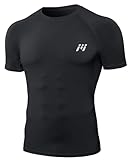MEETWEE Kompressionsshirt Herren, Kurz/Langarm Funktionsshirt Männer Sportshirt Training Fitnessshirt Atmungsaktiv Laufshirt Unterhemd für Laufen Jogging Sport Turnhalle