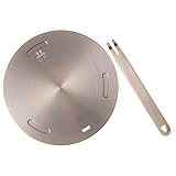 AUTSUPPL Edelstahl Induktionsplattenadapter 20cm Wärmeverteiler für Gasherd und Elektroherd mit Griff Küchenkochgeschirr Diffusor