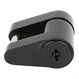 Allthingstore Für Anhängerkupplungsschloss aus Zinklegierung mit 2 Schlüsseln – Diebstahlsicherung für Wohnwagen, LKW und Anhänger – Dübel mit 1/4 Zoll Durchmesser (schwarz)