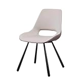 Esszimmerstühle, Drehstuhl ohne Rollen, Esszimmerstühle aus Kunstleder für kleine Räume, Schreibtischstuhl für Büro und Schlafzimmer (Farbe: Grau, Größe: Größe)