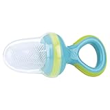 Nuby ID5397AQUA Fruchtsauger Nibbler mit Schutzkappe, Blau