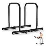 KingMile Dip Barren, Verstellbare Höhe und Breite Dip Station, Großer Dip Stange & Dip Bar, Calisthenics Equipment 80-100 cm Höhe Individuell Verstellbar, Geeignet für Heim-Fitness