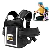 Wapasezyar Kinder Motorrad Sicherheitsgurt, Motorrad Kindersitz, Verstellbarer Atmungsaktiver Kindergurt mit Reflektierenden Streifen, Motorradgürtel für Kinder Zwischen 2 und 15 Jahren