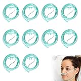 Sauerstoffbrille Nasenbrille, 3m Nasenbrille für Sauerstoffgerät, 10 Stück Nasenbrille Sauerstoffschlauch, Nasenbrille Sauerstoffbrille für Sauerstoffgerät Atemtherapie- und Inhalationsgeräte