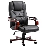 Xichuzi Bürostuhl, Schreibtisch Stuhl, Office Chair, Büro Stuhl, Computerstuhl, Möbel Für Arbeitszimmer, Chefsessel, Schwarz Kunstleder