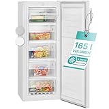 Bomann® großer Gefrierschrank freistehend | 165 Liter Nutzinhalt für Lebensmittel | 5 Schubladen | Freezer Eisschrank Froster | wechselbarer Türanschlag inkl. Eiswürfelschale | GS 7317.1 weiß