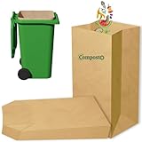 Composto Papiersäcke 120 140 Liter x 40 stücks, 100% Kompostierbare BIO Müllbeutel, 2-lagig - stark