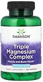 Swanson - Triple Magnesium Complex 400 mg | Unterstützung für Muskeln und Knochen - 100 Kapseln