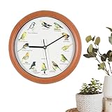 Generisch Clock | 10 Zoll Vintage Vogeluhren, die stundenlang mit Sound singen | Dekorative Kunsthandwerk Kuckucks Vogel Uhren Sammeln für Heimschlafzimmer