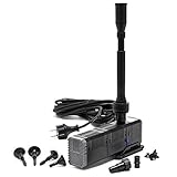 SunSun CHJ-603 SuperECO Teichpumpe 600 l/h 8 W, 1,3 m Förderhöhe, als Springbrunnenpumpe Filterpumpe Skimmerpumpe regelbar höhenverstellbar