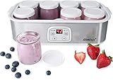 Steba Joghurt-Maker für leckeren selbst hergestellten Joghurt in perfekter Konsistenz; 8 Glas-Joghurtbecher mit Deckel à 180 ml; 1,4 Liter Gesamtvolumen; Temperatur einstellbar 20-55 °C, JM 3