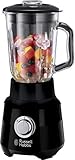 Russell Hobbs Standmixer [1,5l Glasbehälter] Matt Schwarz (starker 0.9PS Motor, Impuls-/Ice-Crush-Funktion, Edelstahlmesser, BPA-frei Mixer, elektrischer Zerkleinerer, Smoothie-Maker) 24722-56