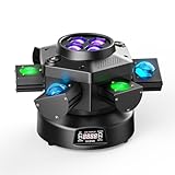 180W Moving Head LED RGBW Partylicht LED Strahler Bühnenlicht dmx512 Soundaktivierter Lichteffekt mit 6 Lichtarmen für DJ Bar Geburtstag Disco Hochzeit Scheinwerfer