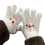 FOLODA 1Pair Multicolor Plüschhandschuhe Kaltes Wetter Fäustigkeiten Winterhandschuhe Für Freizeitkleidung Pendler Winterhandschuhe