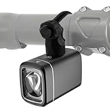 Linunity Smart LED Fahrradlampe 1000 Lux, Auto On/Off, Auto Lichtsensor, Ganz aus Aluminium, 2800mAh Akku USB-C Aufladbar, IPX7, Kompatibel mit Garmin/Wahoo für Nachtfahrten und Radfahren