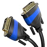 KabelDirekt – Dual Link DVI Kabel – mit Ferritkern für störungsfreie Signalübertragung – 2m (digitales DVI-D/24+1 Monitor Kabel, bis zu 2560×1600 bei 60Hz oder Full HD/1080p)