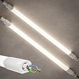 MATO 2x Feuchtraumleuchte LED 120cm - Wasserdicht IP65, 36W, 4320lm - 4000K Neutralweiß - Verknüpfbare Feuchtraumlampe - Wannenleuchte, Kellerleuchte, Garagenlampe, Werkstatt Deckenleuchte Lang