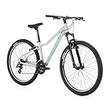 ATTABO Damen Fahrrad Alpe 1.0 mit Aluminiumrahmen 17' Ergonomischer Lenker V-Brake Grau Mountainbike mit 27,5' Rädern mit Zubehör Verstellbarer Sattel 21-Gang Schaltung